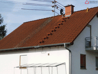 Sichtbare Verunreinigungen unterhalb der Stromleitungen. Sichtbare Verunreinigungen unterhalb der Stromleitungen.