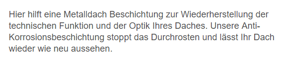 Metalldach Beschichtungen für 97318 Kitzingen