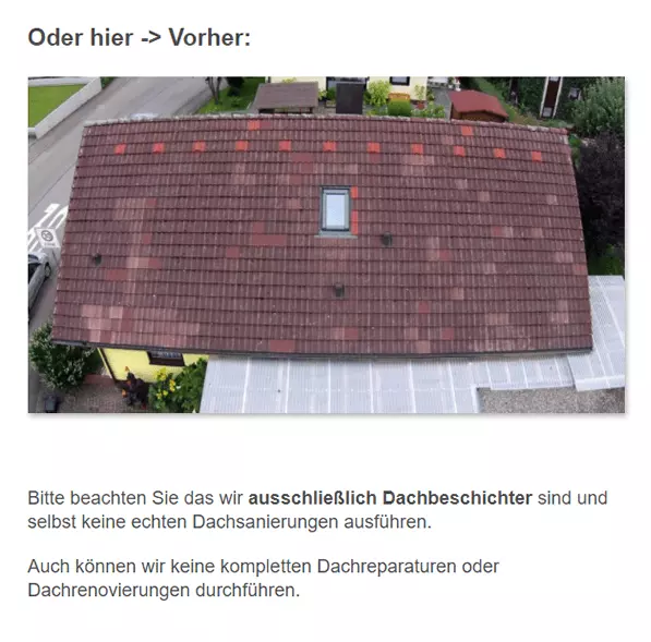 Dachreparatur für  Sinn