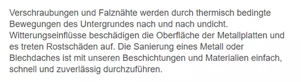 Metalldach Sanierung in  Baden-Württemberg